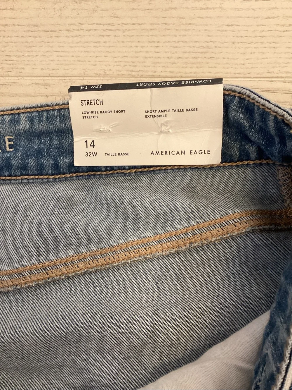 American Eagle 14 NWT Baggy Denim Shorts Women’s Bermuda Stretch 2025